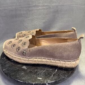 Crown Vintage Brown Leather Espadrilles Platform Shoes Women’s Size 9.5M US